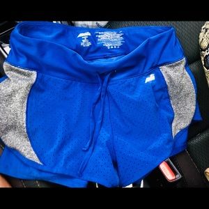 New AVIA blue and gray workout shorts small